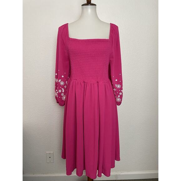 Torrid Dress Mini Pullover Smocked Floral Print Stretch - Picture 1 of 11